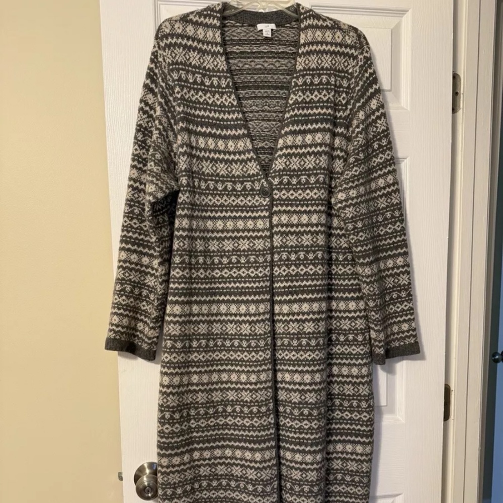 J. Jill Long Cardigan Sweater Coat Size 1X